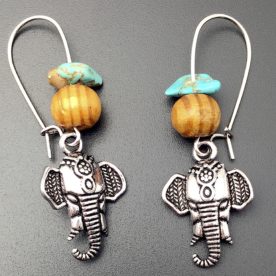 Ohrringe, Ohrhänger Yoga - Elefantenkopf Ganesha – Bild 2